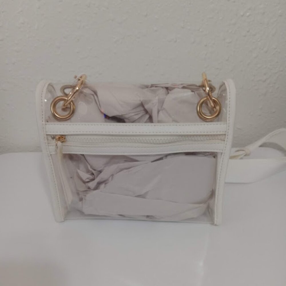 Purple and Lilac  -  clear handbag